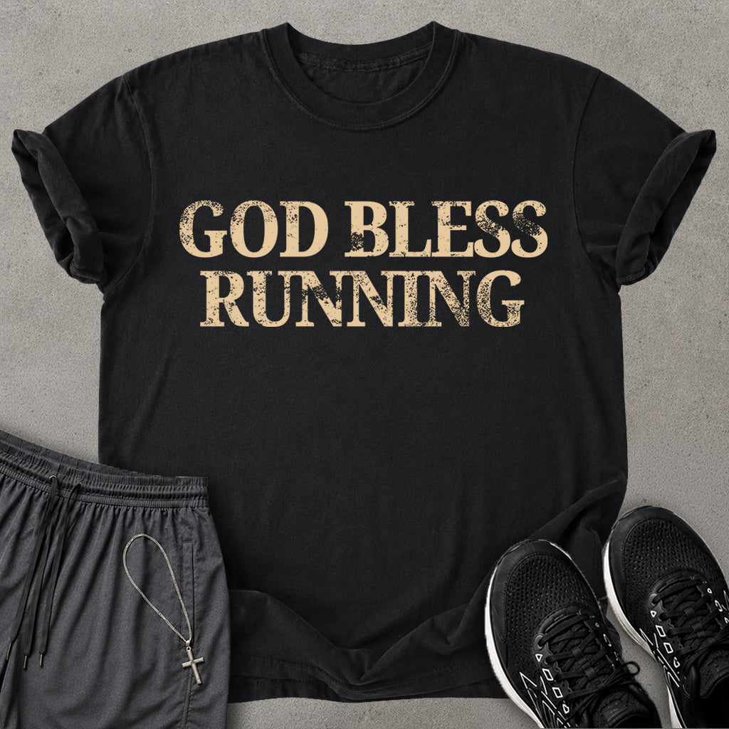God Bless Running  T-shirt