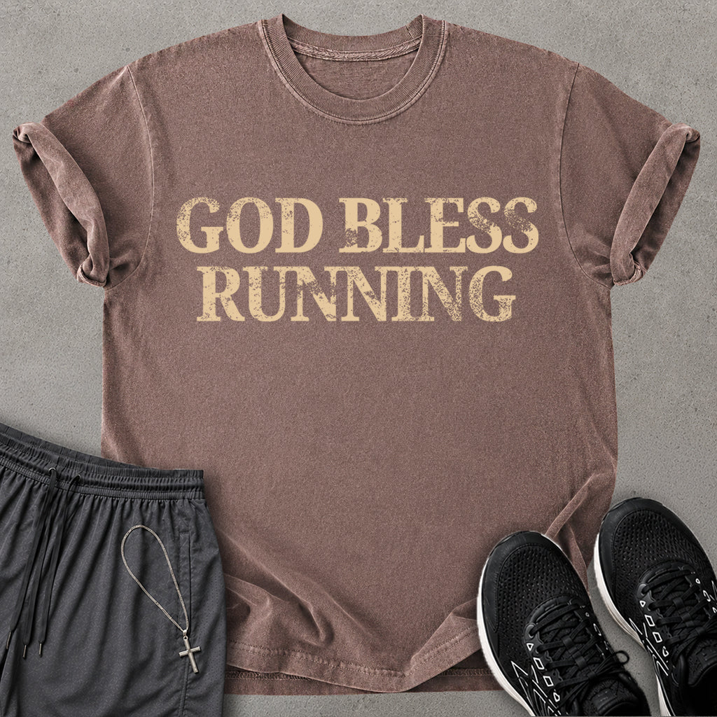 God Bless Running  T-shirt