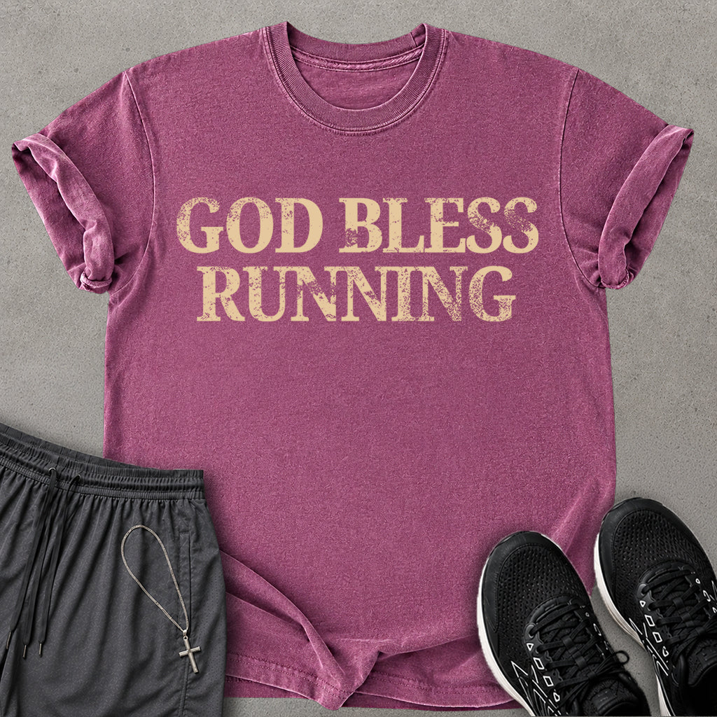 God Bless Running  T-shirt
