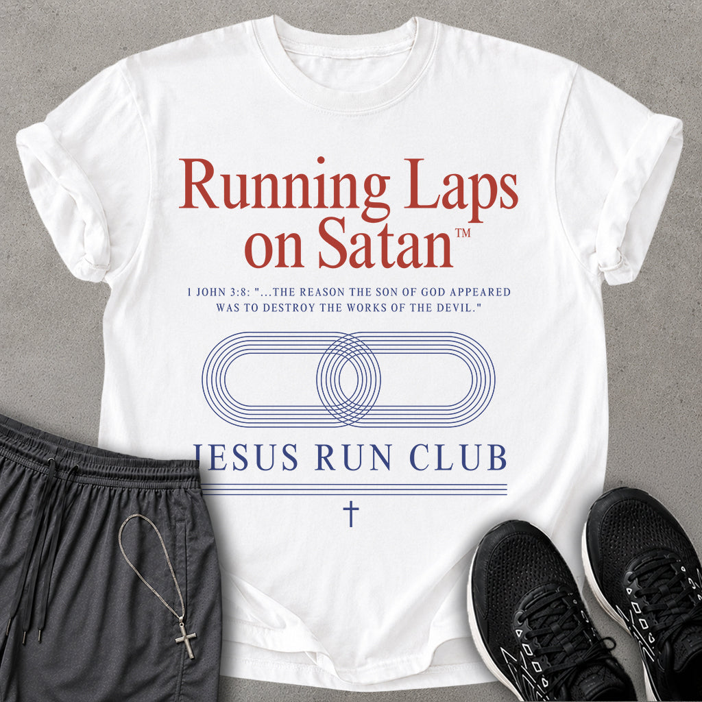 Running Laps On Satan T-shirt