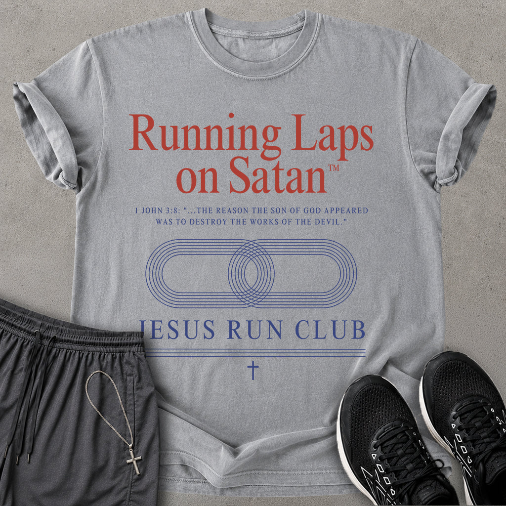 Running Laps On Satan T-shirt